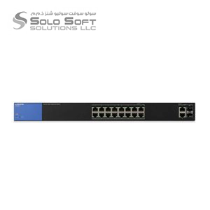 Linksys Business LGS318P 16-Port Gigabit PoE+ (125W) Smart Managed Switch + 2x Gigabit SFP/RJ45 Combo Ports